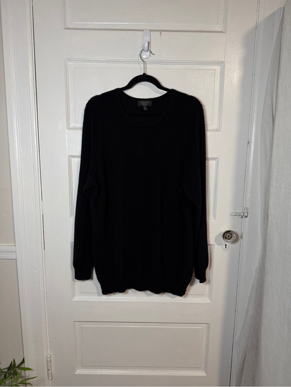 Charter Club Luxury 100% Cashmere Black Crewneck Sweater Women’s 3X Cozy Classic